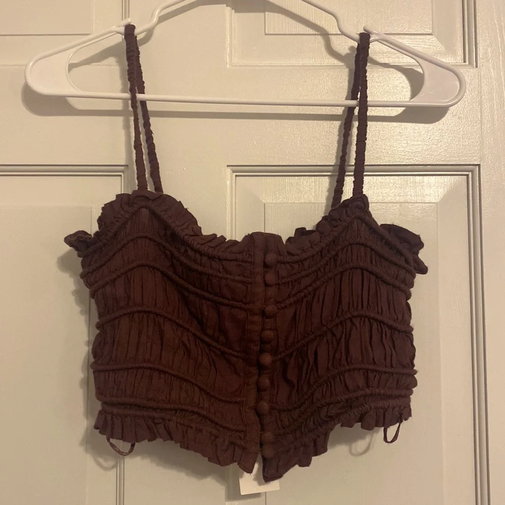 brown tank top - Picture 1 of 4